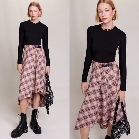 Maje raprijarota handkerchief plaid dress NO OFFERS CONSIDERED - Picture 2 of 12